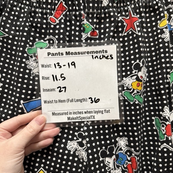 Mickey & Co Vintage Pajama Set Medium Allover Graphic Stars Polka Dot 90s Disney - Picture 13 of 14